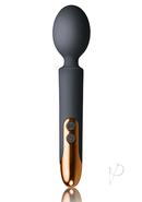Oriel Rechargeable Silicone Wand Massager - Black