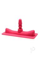 Lovebotz Saddle Adapter With Silicone Dildo - Pink