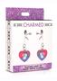 Charmed Silicone Light-up Heart Nipple Clamps - Purple